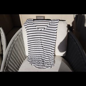 Black and White Stripped V-neck shirt